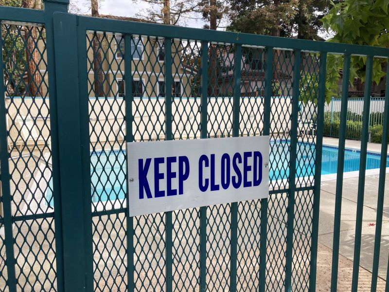 Pool Safety Fence Close-Up