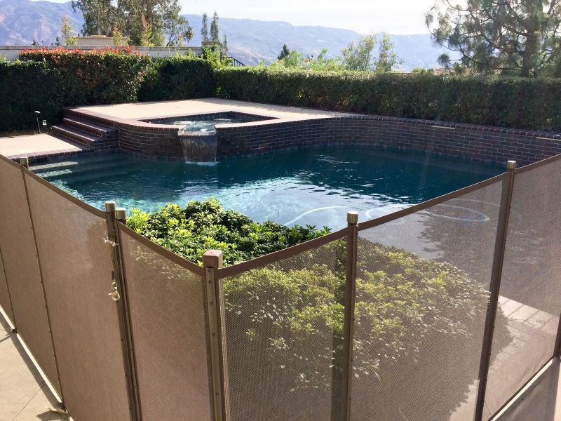 Poolside Mesh Fence